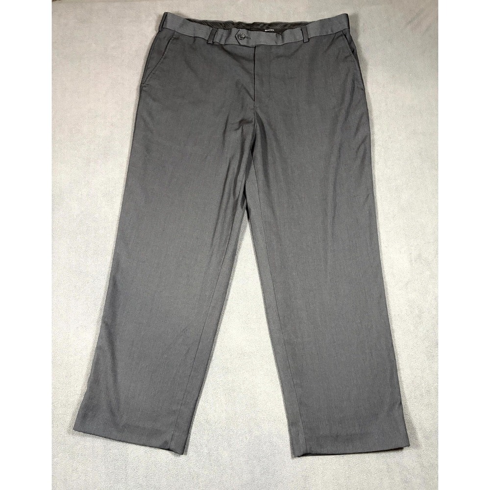 George Dress Pants Men's 38x30 Gray Regular Flat Front Straight Business Career